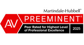 Martindale-Hubbell | AV Preeminent | Peer Rated for Highest Level of Professional Excellence | 2025
